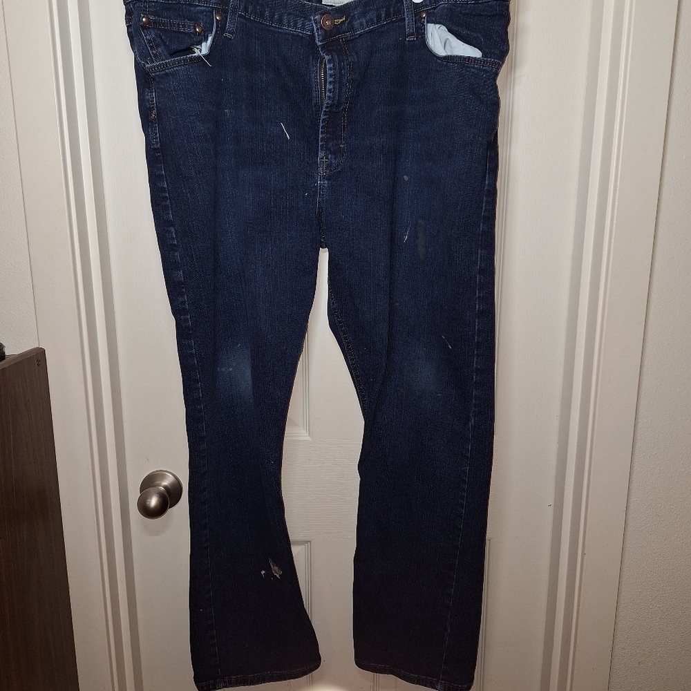 Wrangler Dark Blue Straight Leg Jeans 40x30